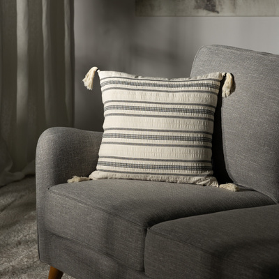 Linea Graphite Tassel cushion cover 45x45 cm 45x45
