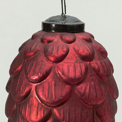 Bombka szklana Pine Red 8x8x15 cm 8x8x15 cm