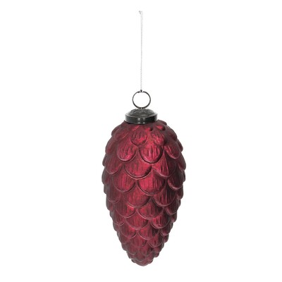 Bombka szklana Pine Red 8x8x15 cm 8x8x15 cm