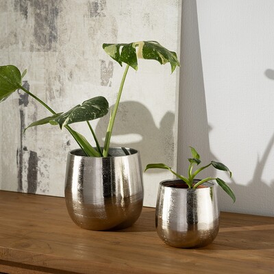 Cache-pot en aluminium Argen II 14x13 cm 14x14x13 cm