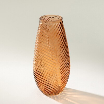 Szklany wazon Leaf II 13x10x29 cm