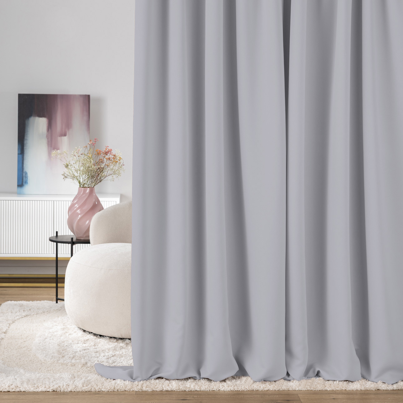 Levně Dekoria Zatemňovací závěs na řasicí pásce světle šedá 140 x 280 cm 1 ks., 140x280 cm