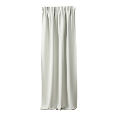 Blackout pencil pleat curtain textured white 140 x 280 cm 1 pc. 140 x 280