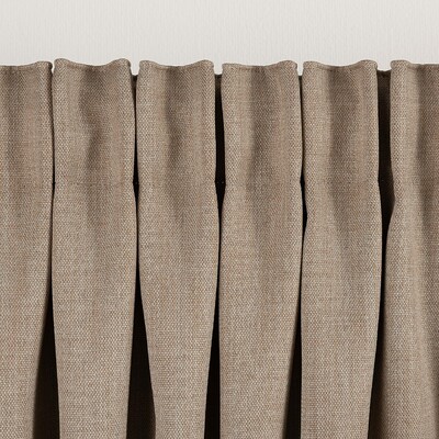 Blackout pencil pleat curtain textured beige 140 x 280 cm 1 pc. 14 x 280