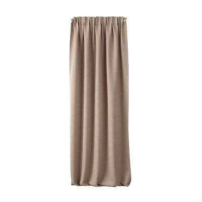 Blackout pencil pleat curtain textured beige 140 x 280 cm 1 pc. 14 x 280