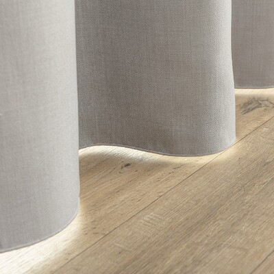 Blackout pencil pleat curtain textured gray 140 x 280 cm 1 pc. 140 x 280