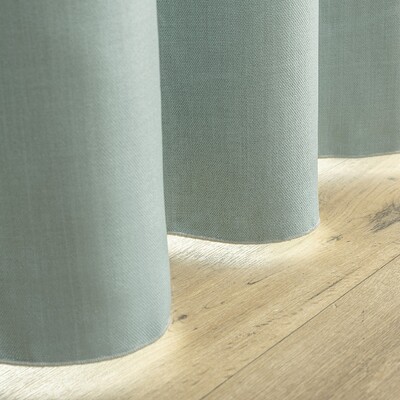 Blackout pencil pleat curtain textured mint 140 x 280 cm 1 pc. 140 x 280
