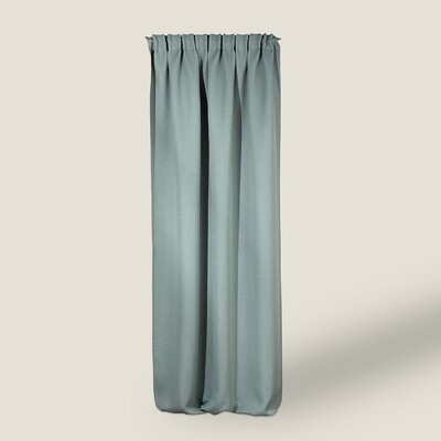 Blackout pencil pleat curtain textured mint 140 x 280 cm 1 pc. 140 x 280