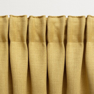 Blackout pencil pleat curtain textured mustard 140 x 280 cm 1 pc. 140 x 280
