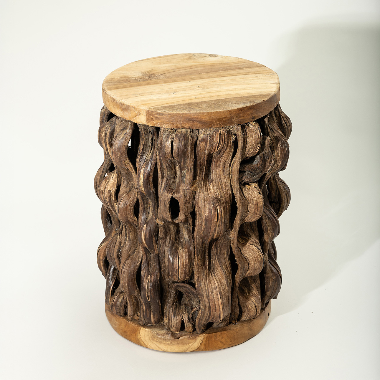 Levně Dekoria Dřevěný stolek Root 35x35x46 cm, 35x35x46 cm