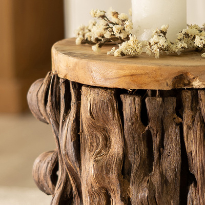 Table en bois Root 35x35x46 cm 35x35x46 cm