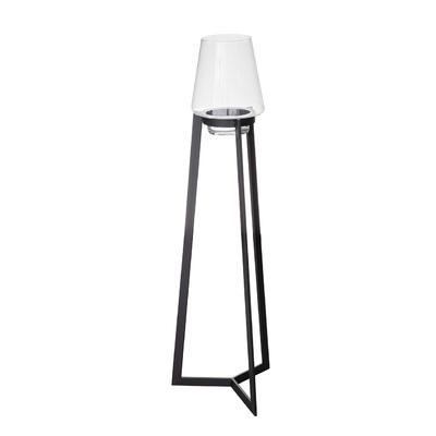 Grand bougeoir Loft Glow avec cloche en verre 30x30x114 cm 30x30x114 cm
