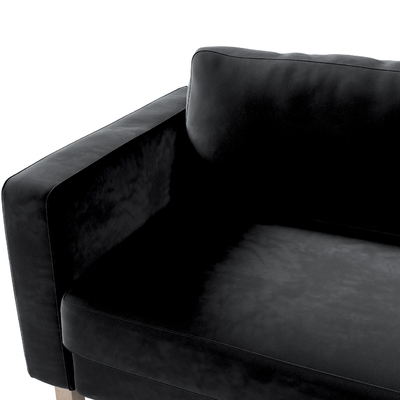 Karlstad sofa bed cover 224 x 89 x 64 cm in collection Velvet, fabric: 704-17