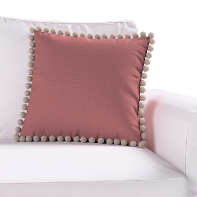Pudebetræk<br/>Vera med pomponer 45 x 45 cm fra kollektionen Living, Stof: 162-49