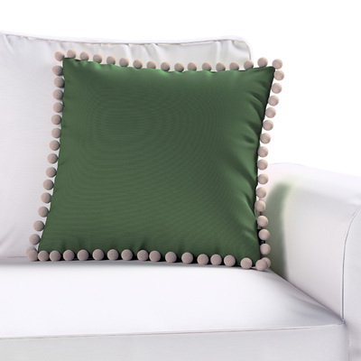 Pudebetræk<br/>Vera med pomponer 45 x 45 cm fra kollektionen Cotton Panama, Stof: 702-51