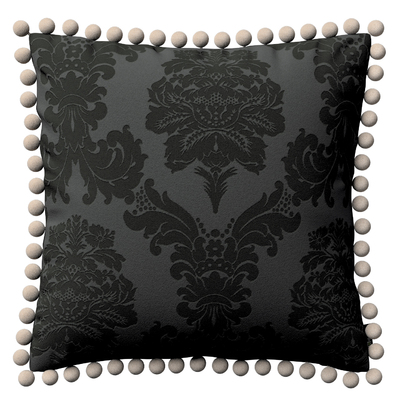 Putetrekk<br/>Vera med pomponer 45 x 45 cm fra kolleksjonen Damasco, Stoffets bredde: 613-32