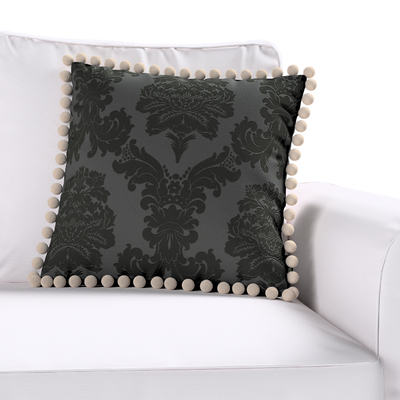 Putetrekk<br/>Vera med pomponer 45 x 45 cm fra kolleksjonen Damasco, Stoffets bredde: 613-32