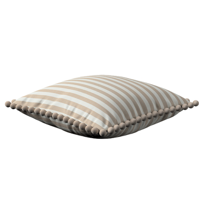Pudebetræk<br/>Vera med pomponer 45 x 45 cm fra kollektionen Quadro, Stof: 136-07