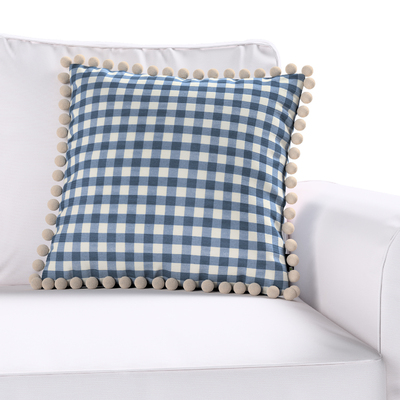 Pudebetræk<br/>Vera med pomponer 45 x 45 cm fra kollektionen Quadro, Stof: 136-01