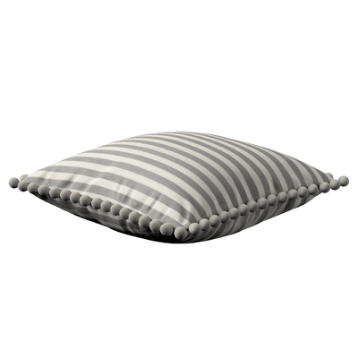 Pudebetræk<br/>Vera med pomponer 45 x 45 cm fra kollektionen Quadro, Stof: 136-12