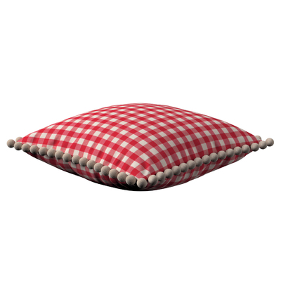 Pudebetræk<br/>Vera med pomponer 45 x 45 cm fra kollektionen Quadro, Stof: 136-16