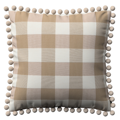 Vera cushion cover with pom poms