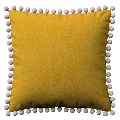 Kissenhülle Wera mit Bommeln 45 x 45 cm von der Kollektion Etna, Stoff: 705-04