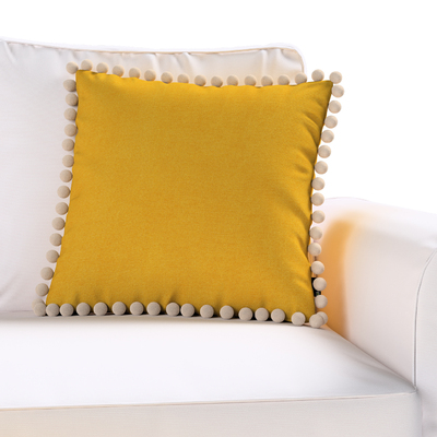 Kissenhülle Wera mit Bommeln 45 x 45 cm von der Kollektion Etna, Stoff: 705-04