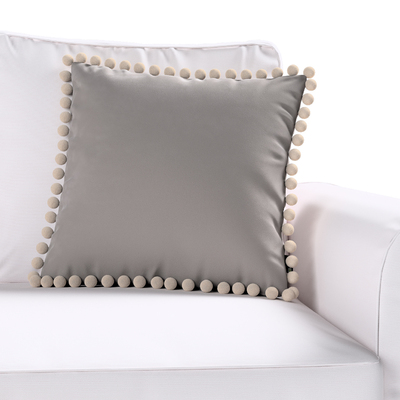 Pudebetræk<br/>Vera med pomponer 45 x 45 cm fra kollektionen Velvet, Stof: 704-11