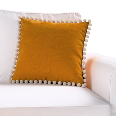 Pudebetræk<br/>Vera med pomponer 45 x 45 cm fra kollektionen Velvet, Stof: 704-23
