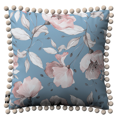 Daisy cushion covers with pom poms