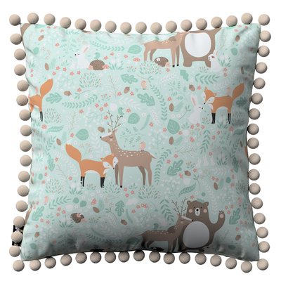Daisy cushion covers with pom poms
