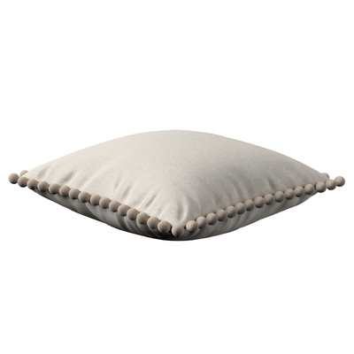 Daisy cushion covers with pom poms 45 x 45 cm (18 x 18 inch) in collection Happiness, fabric: 133-65