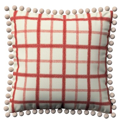 Kissenhülle Wera mit Bommeln 45 x 45 cm von der Kollektion Avinon, Stoff: 131-15