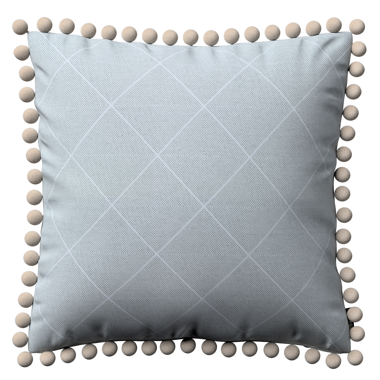 Pom pom grey cushion best sale