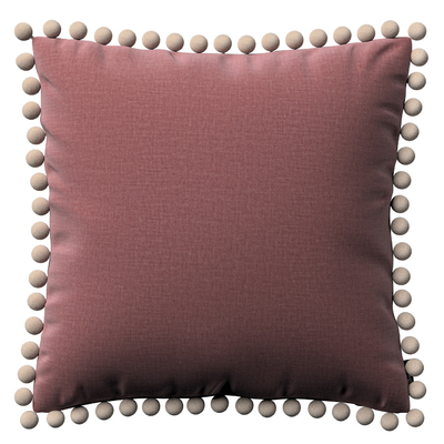 Věra - potah na polštář ozdobné bambulky po obvodu 45 x 45 cm v kolekci Ingrid, látka: 705-38