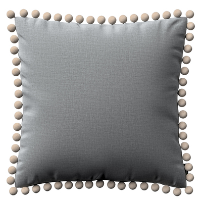 Věra - potah na polštář ozdobné bambulky po obvodu 45 x 45 cm v kolekci Ingrid, látka: 705-42