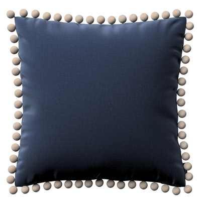 Věra - potah na polštář ozdobné bambulky po obvodu 45 x 45 cm v kolekci Ingrid, látka: 705-39