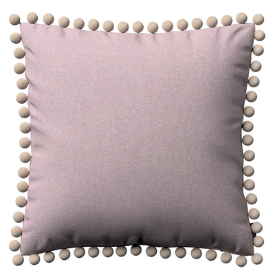 Kissenhülle Wera mit Bommeln 45 x 45 cm von der Kollektion Amsterdam, Stoff: 704-51