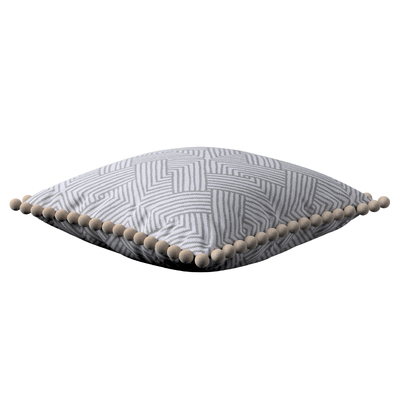 Věra - potah na polštář ozdobné bambulky po obvodu 45 x 45 cm v kolekci Sunny, látka: 143-45