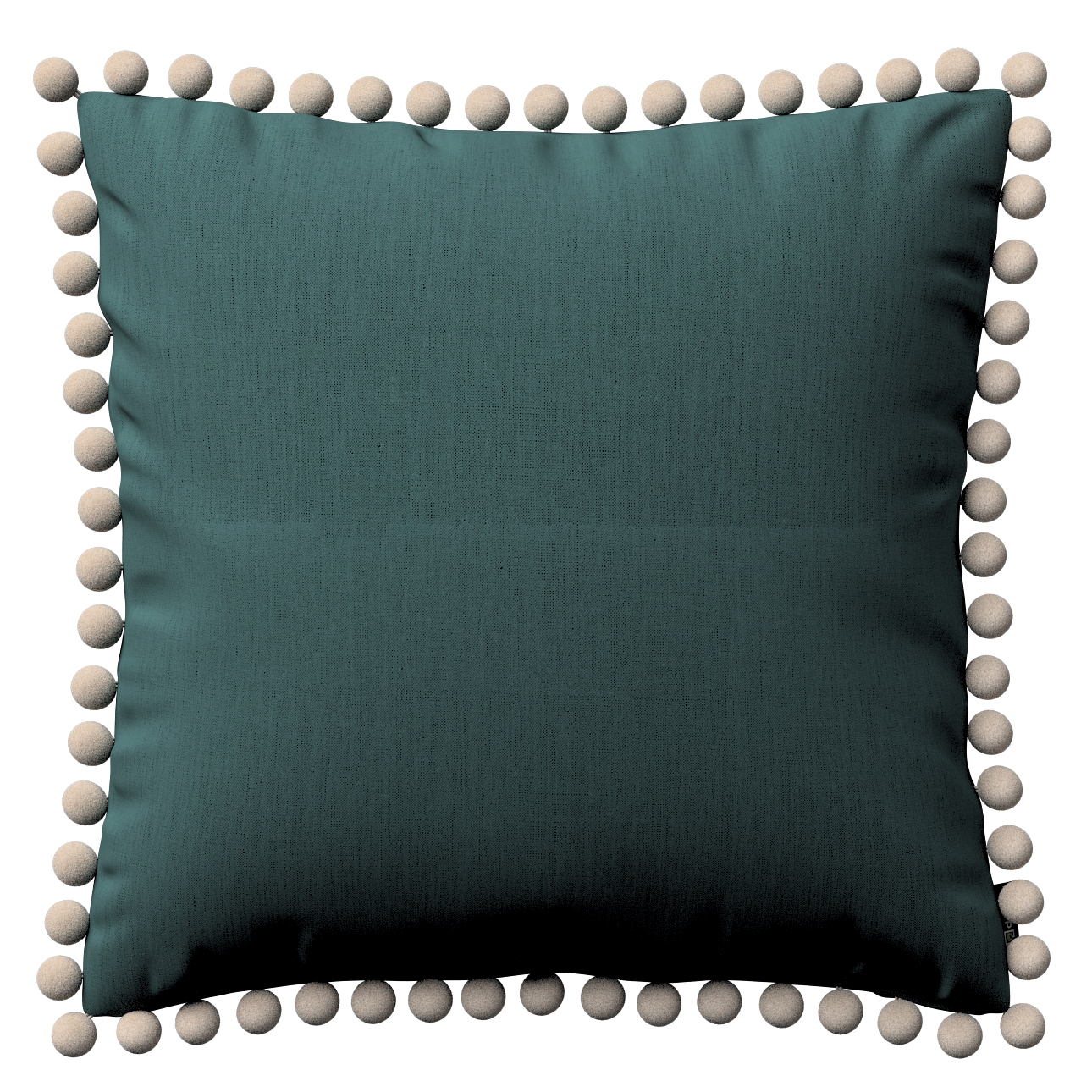 Kissenhülle Wera mit Bommeln, grün, 45 x 45 cm, Leinen (159-09) günstig online kaufen
