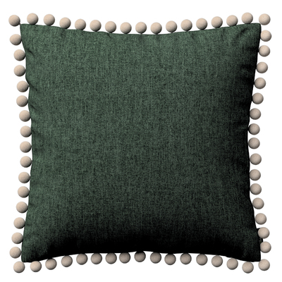 Věra - potah na polštář ozdobné bambulky po obvodu 45 x 45 cm v kolekci City, látka: 704-81