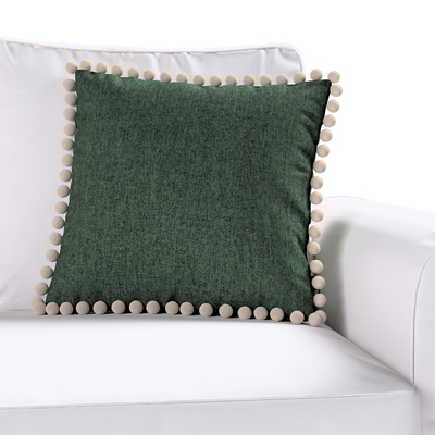 Věra - potah na polštář ozdobné bambulky po obvodu 45 x 45 cm v kolekci City, látka: 704-81