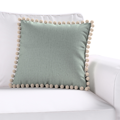 Věra - potah na polštář ozdobné bambulky po obvodu 45 x 45 cm v kolekci Linen, látka: 159-10