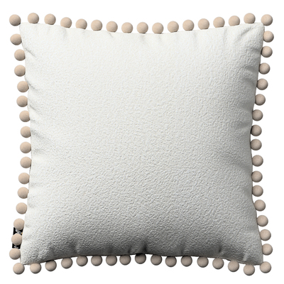 Daisy cushion covers with pom poms