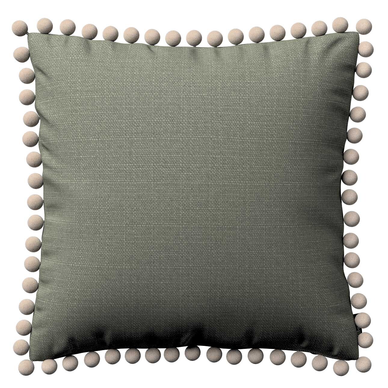 Dekoria Viera s brmbolcami, svetlá khaki, 45 x 45 cm, Living 2, 161-11