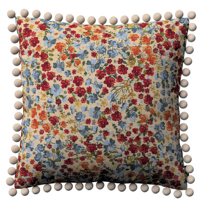Vera cushion cover with pom poms