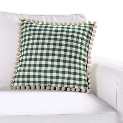 Pudebetræk<br/>Vera med pomponer 45 x 45 cm fra kollektionen Quadro, Stof: 144-34