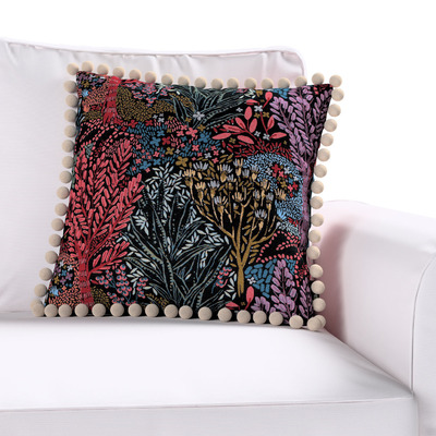 Pudebetræk<br/>Vera med pomponer 45 x 45 cm fra kollektionen Intenso Premium, Stof: 144-26