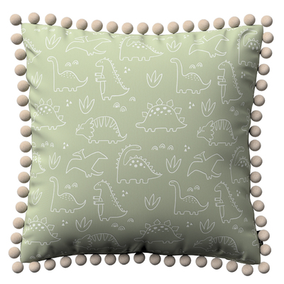 Daisy cushion covers with pom poms